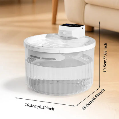 Pet Water Fountain,  Large Capacity Automatic Cat Water Dispenser With No Daily Refills Needed, Ultra-Quiet-Pump Sleep-Friendly